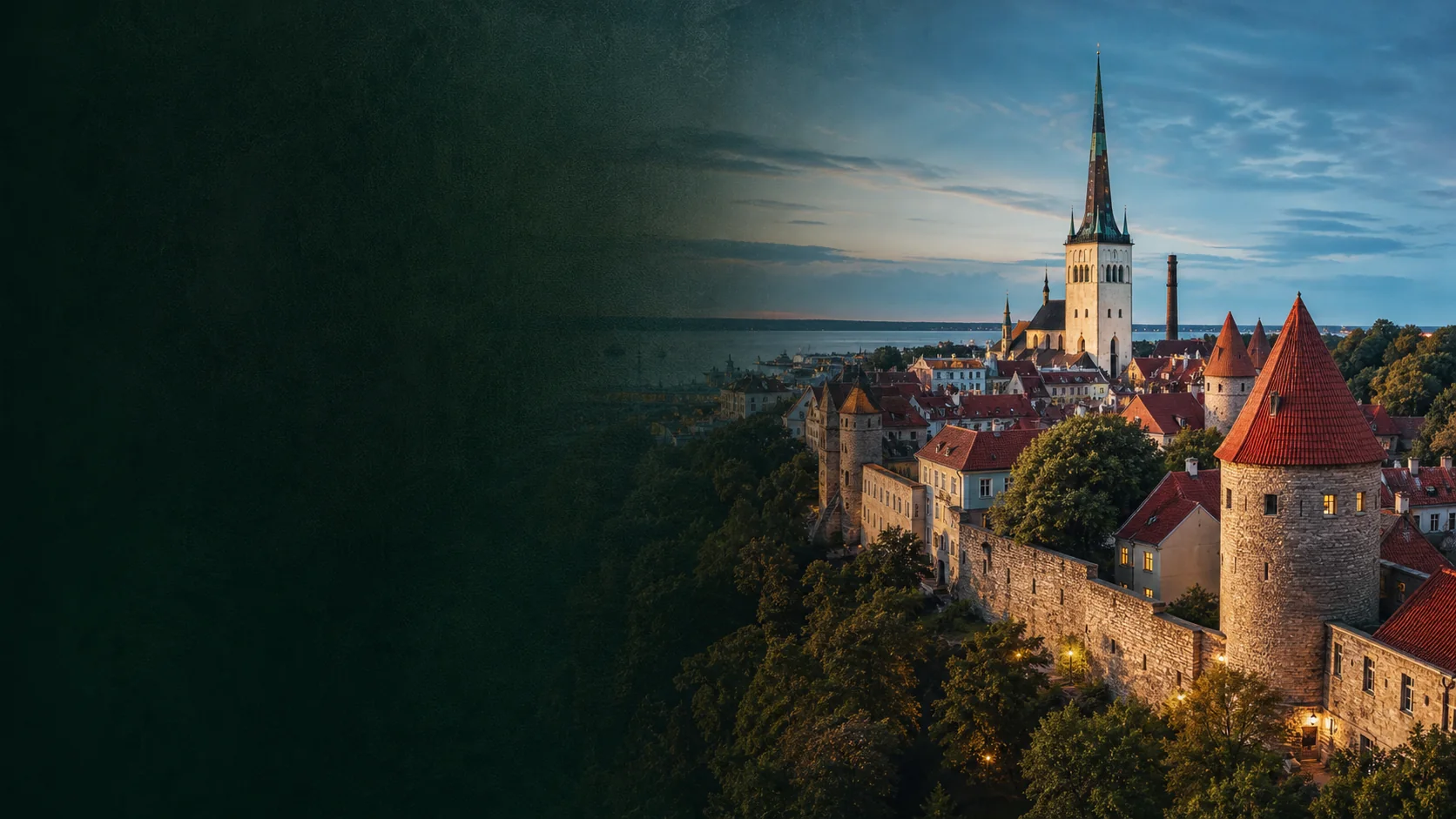 Illustrated Tallinn travel montage